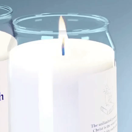 Love Bible Candle - Citrus, Fresh Fruits & Rose Scent with Hidden Verses