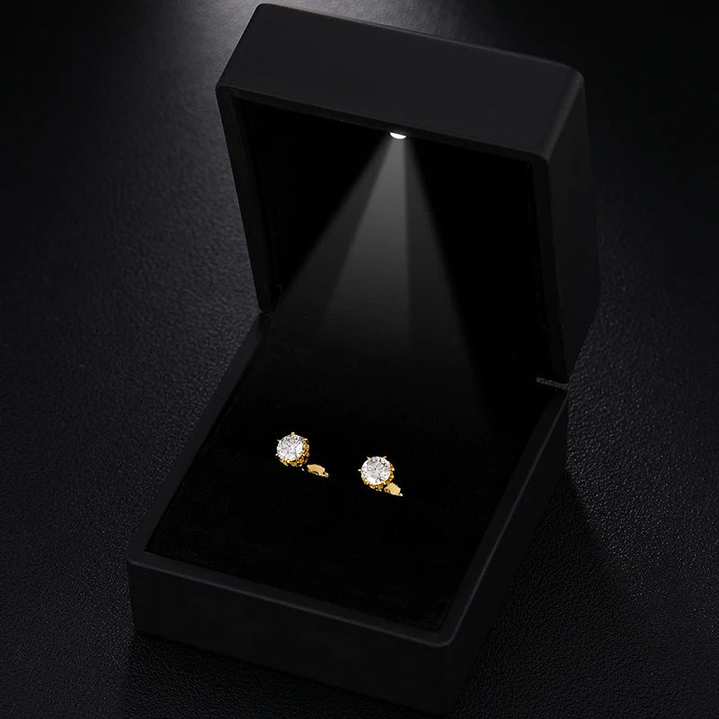 D Color Moissanite Cross Earrings