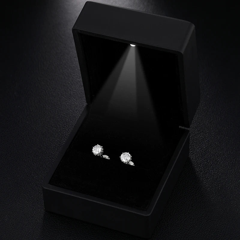 D Color Moissanite Cross Earrings