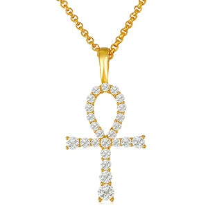Moissanite 925 Silver Cross Necklace