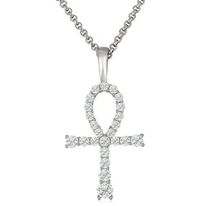 Moissanite 925 Silver Cross Necklace