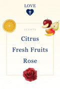 Love Bible Candle - Citrus, Fresh Fruits & Rose Scent with Hidden Verses