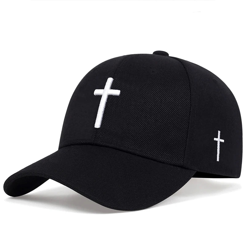 Cross Embroidered Adjustable Cap