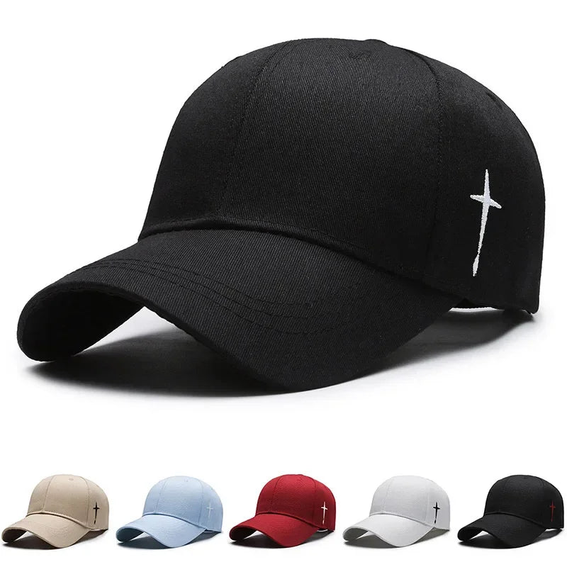 Cross Water Drop Embroidered Cap