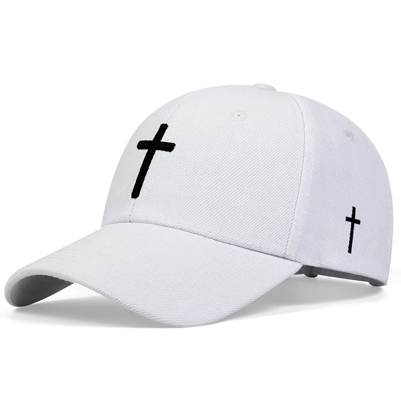 Cross Embroidered Adjustable Cap