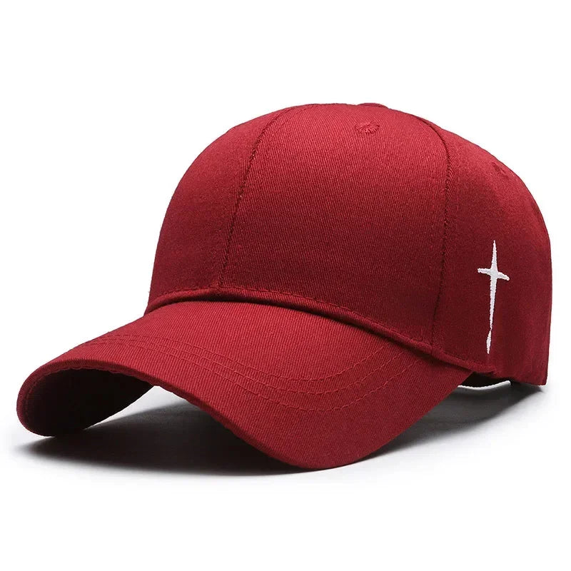Cross Water Drop Embroidered Cap