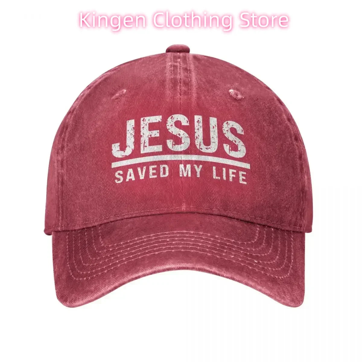 Jesus Saved My Life Washed Cap