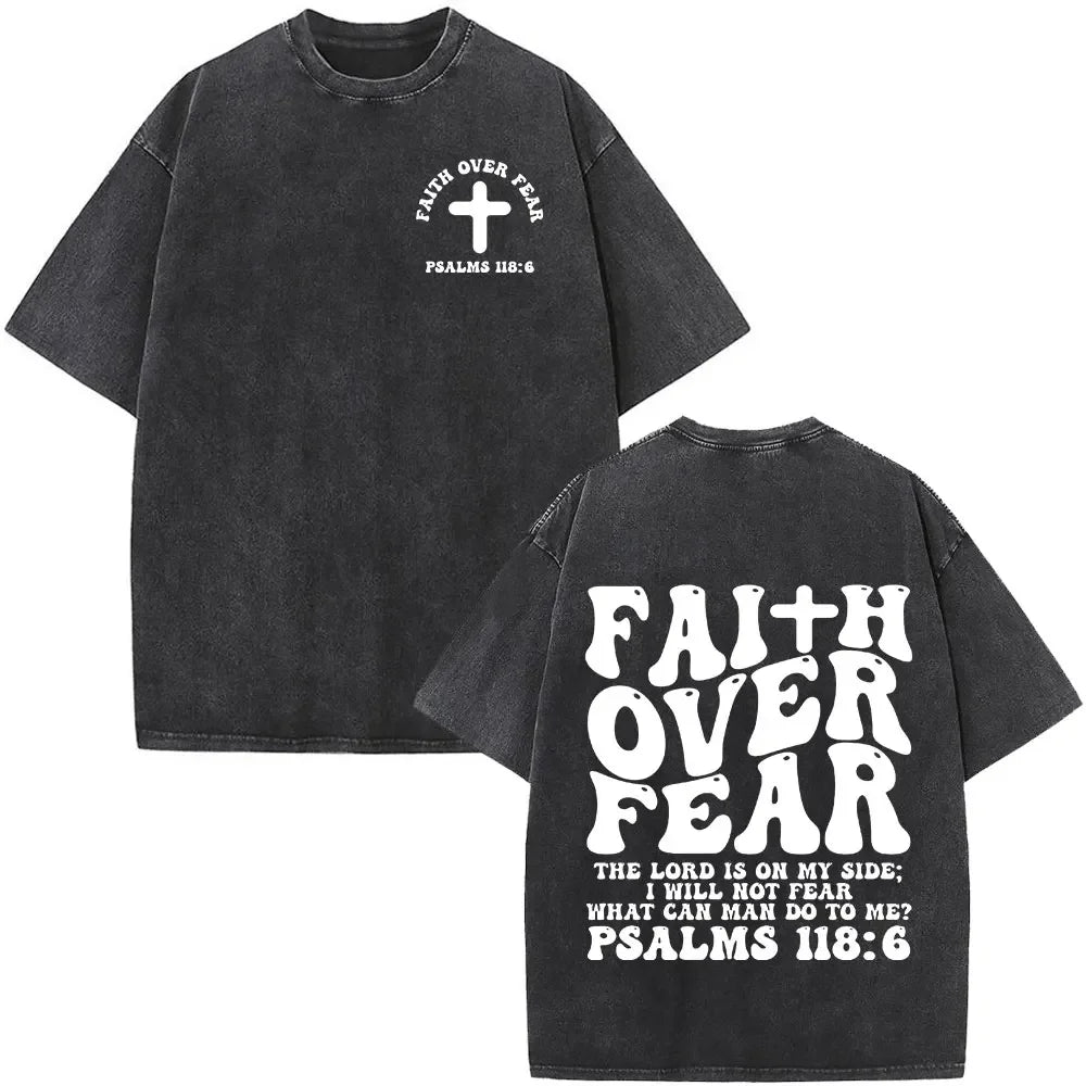 Faith Over Fear Vintage Washed Tee
