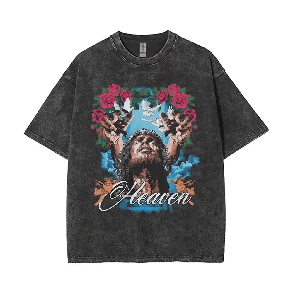 Retro Jesus Graphic Cotton Tee