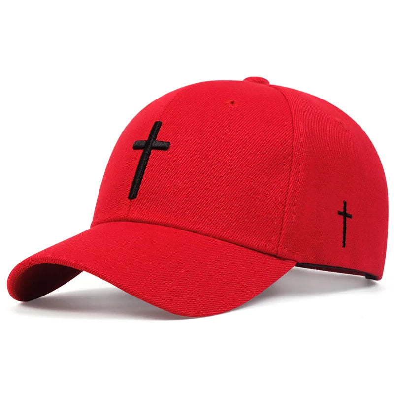 Cross Embroidered Adjustable Cap