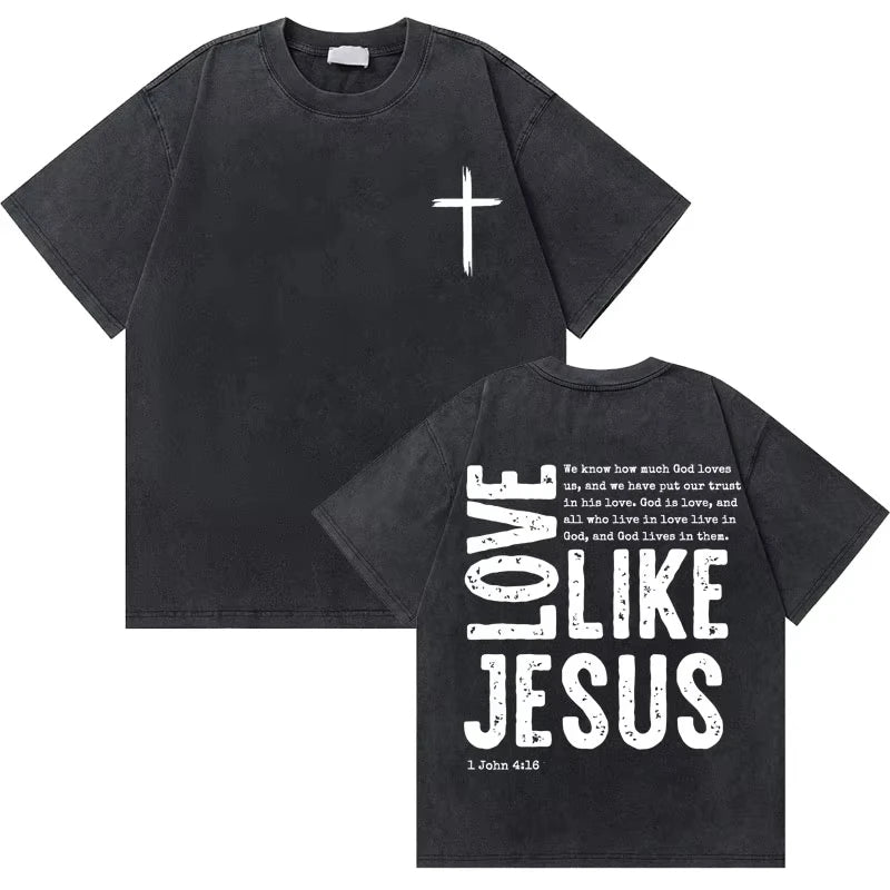 Retro Jesus Graphic Cotton Tee