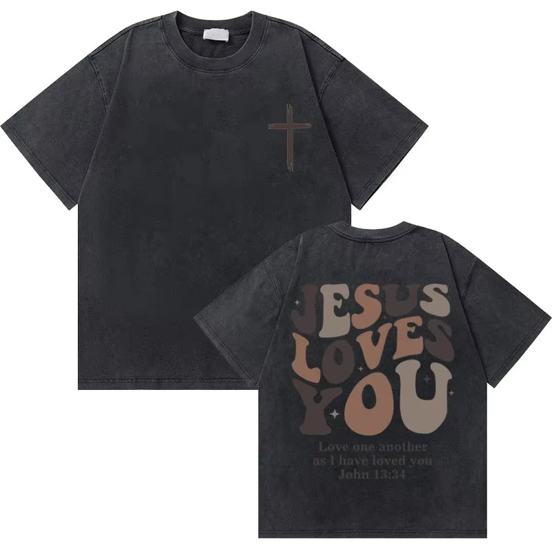 Retro Jesus Graphic Cotton Tee