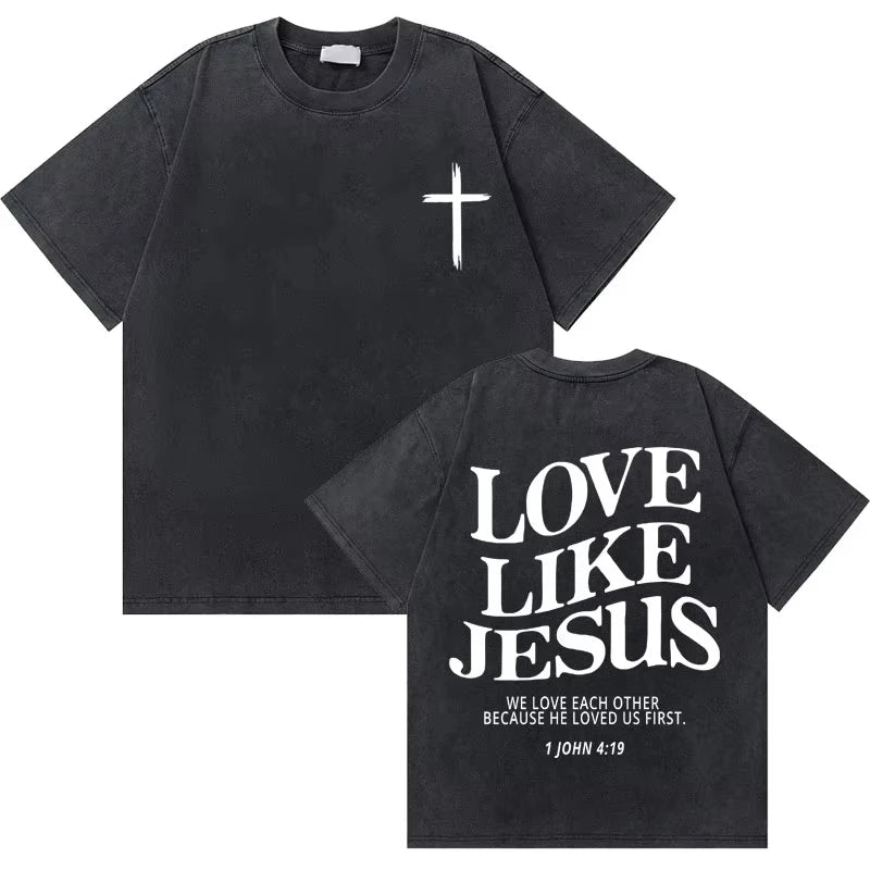 Retro Jesus Graphic Cotton Tee