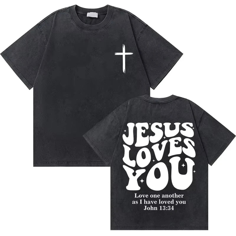 Retro Jesus Graphic Cotton Tee