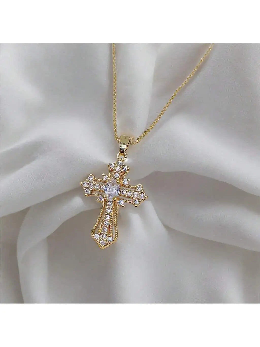 Vintage Personalized Cross Necklace