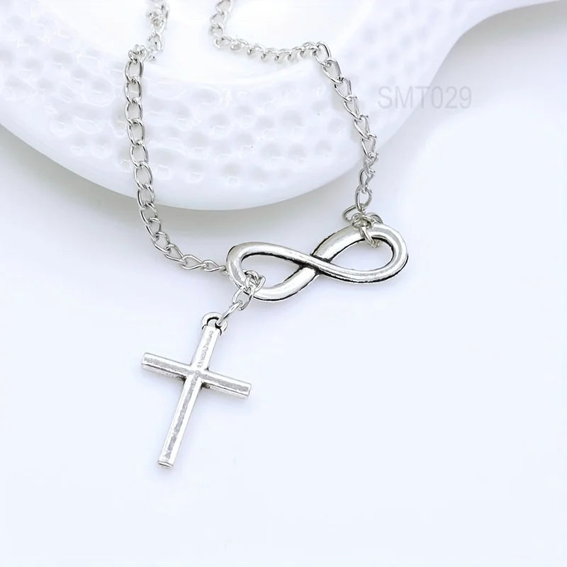 Lucky 8 Cross Pendant Necklace